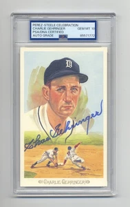 CHARLIE GEHRINGER GEM MINT 10 PSA/DNA   SIGNED  PEREZ STEELE CELEBRATION CARD - Picture 1 of 1