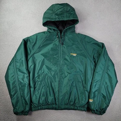 Stearns Dry Wear Quilted Lined Rain Jacket Coat Full Zip Hooded Men's Size Large - Image 1 of 4