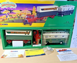 Corgi Classics #16502 Scammell Highwayman Closed Pole Trailer & Caravan Set - Picture 1 of 6