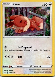 Black Star Promo Eevee SWSH175 Promo SWSH: Sword & Shield Promo Cards - Picture 1 of 2
