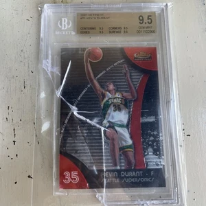 2007 08 Topps Finest Kevin Durant novato Seattle Supersonics BGS 9,5 Superstar - Imagen 1 de 2