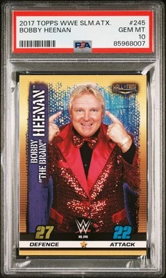PSA 10 2017 Topps Slam Attax WWE 10th Edition 245 Bobby "The Brain" Heenan Pop 1 - Image 1 of 4