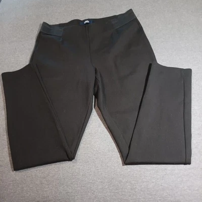 Pantalones de vestir para mujer CHAPS grandes jersey pierna ajustada negros Foto 1 de 4