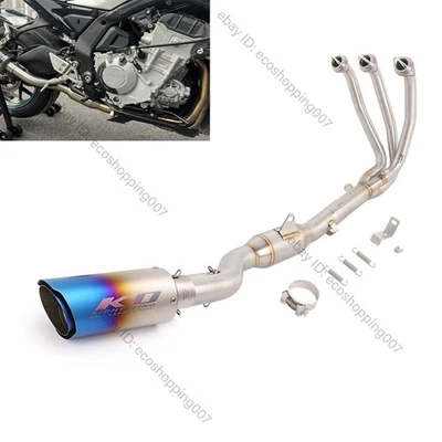 For CFMOTO 675SR 2024-2025 Full Exhaust System Header Link Pipe Black Muffler - Image 1 of 4