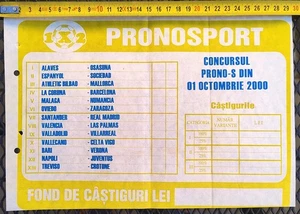 Romania, 2000, Vintage Lottery Advertising Poster - PRONOSPORT - Picture 1 of 1