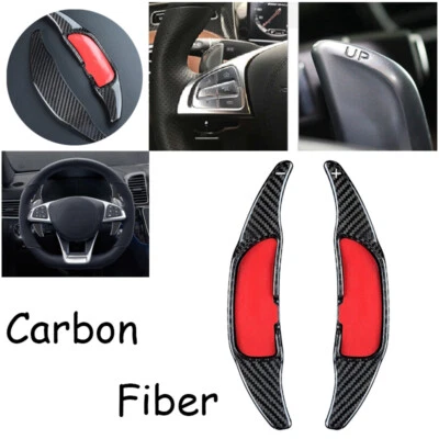 Paleta de cambio de volante de coche de fibra de carbono para Benz AMG A45 E53 C63 S65 GLC Foto 1 de 4