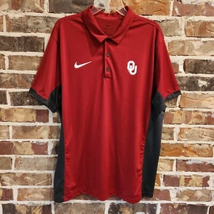 Nike Oklahoma Sooners Dry-fit Polo Shirt Mens XL Golf Performance Short Sleeve * - Picture 1 of 11