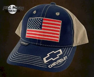 Nuevo Chevrolet Chevy Bordado EE. UU. A American Hombres Bandera Gorra Sombrero - Imagen 1 de 4