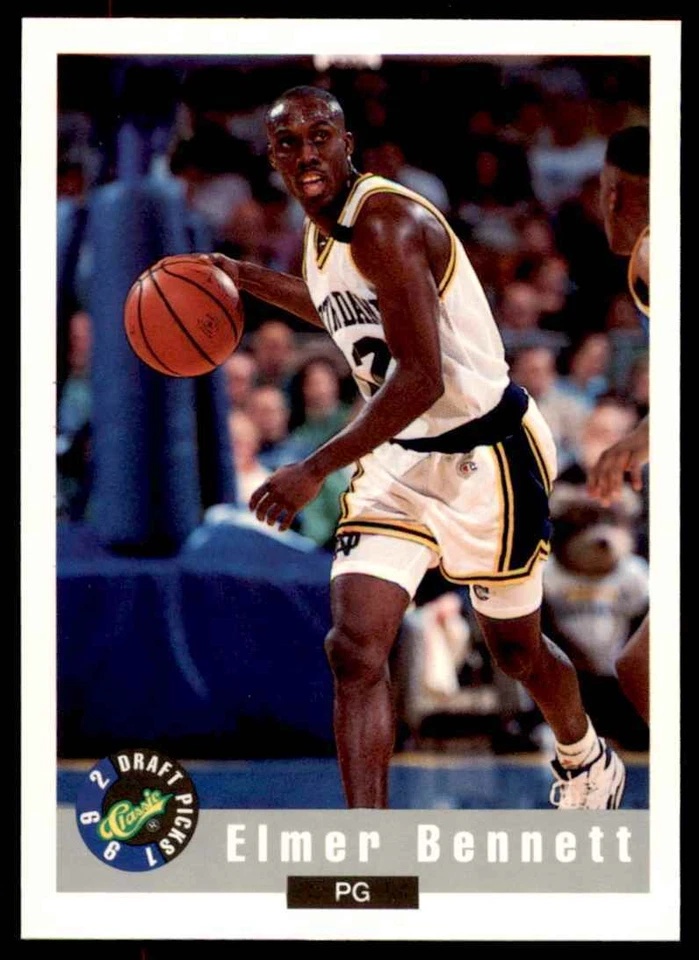 1992-93 Classic Draft Picks Elmer Bennett . Notre Dame Fighting Irish #74 - Image 1 of 2