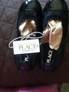 BRAND NEW Children's Place Little girl black shoes size 12 - Picture 1 of 10
