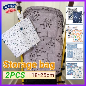 2PCS/Set 18 x 25cm Small Waterproof Wet Bag Stroller Hanging Organizer Bag AU - Picture 1 of 16