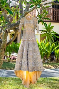 asian bridal dress- peach - Picture 1 of 7