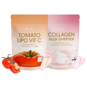 Glory Collagen Glox+Tomato Vitamin C Radiance Brightening Clear Skin Supplement - Picture 1 of 10