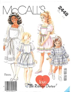 Uncut McCall's Sewing Pattern # 2448 Children and Girls Pullover Dress Size: 2-3 - Picture 1 of 2