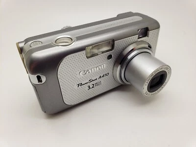 Vgc Working Silver Canon PowerShot A410 3.2MP Digital Camera - Image 1 of 4