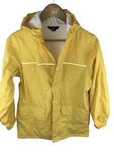 Land's End Kid's Children's Boy's Yellow Rain Coat Rain Jacket Size Medium 10-12 - Picture 1 of 9