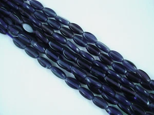 Glass Beads 10x6mm Ovals Purple 38cm Strand DIY Beading Jewellery - Bild 1 von 1