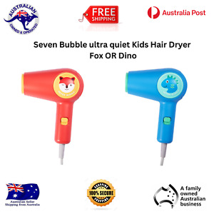 Seven Bubble ultra quiet Kids Hair Dryer Dino OR Fox