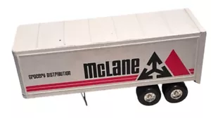 Vintage McLane Company Ertl Metal Toy Trailer 16” White Doors Open No Truck/Cab - Picture 1 of 19