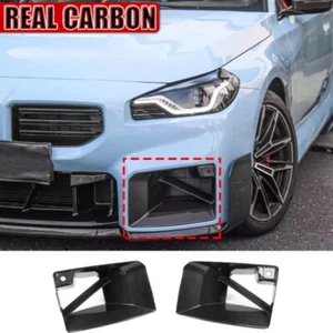 REAL Carbon Fiber Front Bumper Air Duct Vent Trim Replace For BMW M2 G87 22-24 - Picture 1 of 17