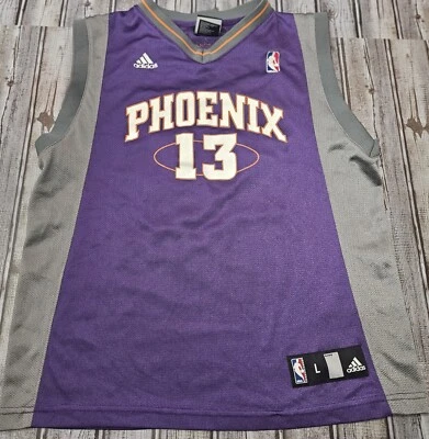 Camiseta deportiva de baloncesto de la NBA Phoenix Suns Steve Nash #13 púrpura juvenil L 14-16 Adidas Foto 1 de 4