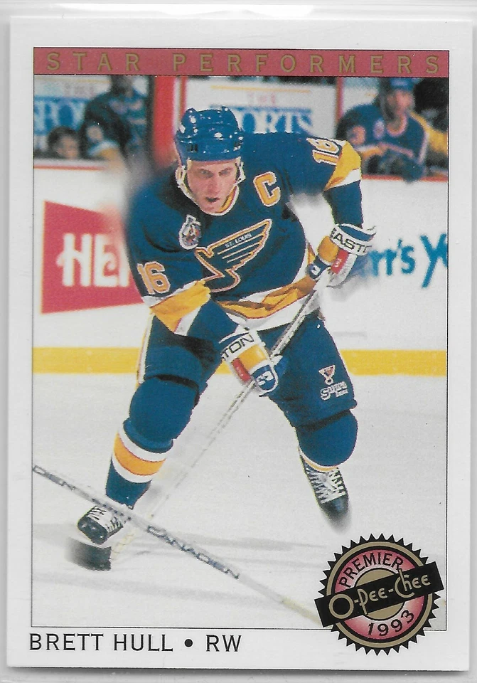 1992-93 O-Pee-Chee Premier Star Performers #21 Brett Hull St Louis Blues HOF - Image 1 of 1