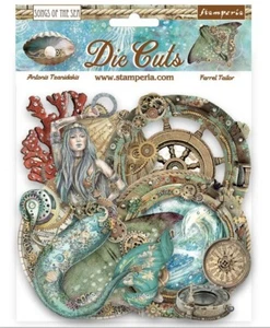 Songs Of The Sea Creatures - Stamperia Stanzschnitte verschiedene Spanplatten DFLDC84 - Bild 1 von 2