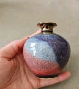 Ceramic Vase Hand Crafted 3 1/2" - Picture 1 of 6