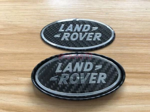 Carbon fiber For Land Rover LR3 Discovery Freelander Grille/tail Gate Oval Badge - Picture 1 of 7