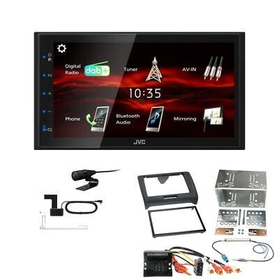 JVC Bluetooth 2DIN DAB+ Autoradio für Audi TT 2006-2014 Vollaktiv Bose - Bild 1 von 4