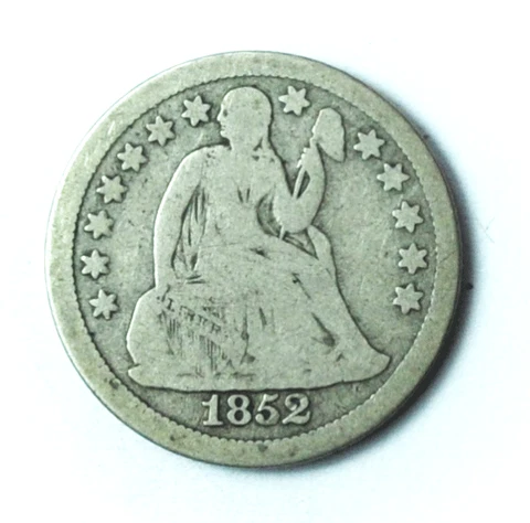 1852 10c Seated Liberty Silver Dime Rare Ten Cents Philadelphia Cover