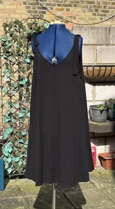 BNWT Simply Be Black Jersey Strappy Summer Holidays Dress Size 28 - Picture 1 of 15