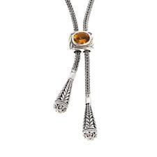 Bali Designs Lariat 30" Citrine Necklace Sterling Silver & 18K Gold HSN $240.