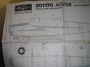 Original Bauplan Auster Aiglet Hegi - Bild 1 von 5