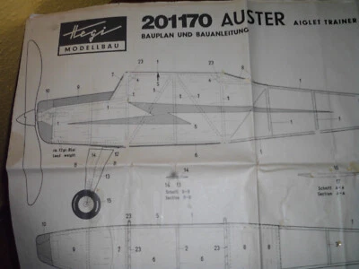 Original Bauplan Auster Aiglet Hegi - Bild 1 von 4