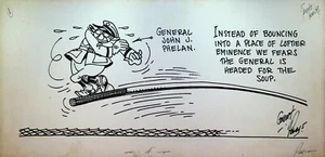 General John Phelan Original Comic Art Grant Powers NYS Athletic Commission - Bild 1 von 1