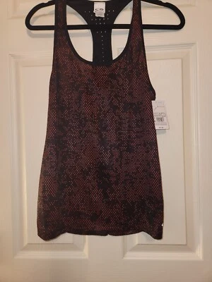 NUEVO CON ETIQUETAS CHAMPION C9 DUO DRY Mujer Rojo Negro Camiseta sin mangas Atlética Corredor Espalda Talla S Foto 1 de 4