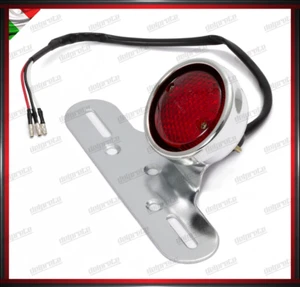 STOP POSTERIORE MOTO LED ROSSO FANALE OMOLOGATO E11 CON PORTATARGA UNIVERSALE - Picture 1 of 5