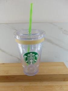 Starbucks Mermaid 2011 clear Acrylic Cold Cup 16oz Tumbler Lid & Straw 16 oz - Picture 1 of 4