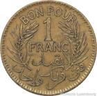 R8212 Tunisia 1 Franc Ah 1364 1945 -> Make Offer