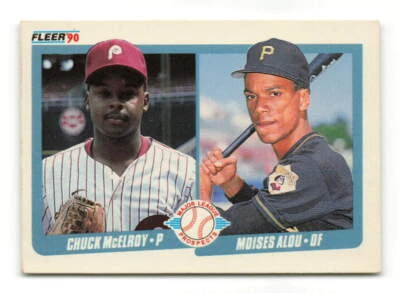 1990 FLEER #650 CHUCK MCELROY MOISES ALOU RC PHILLIES PIRATES - Image 1 of 2