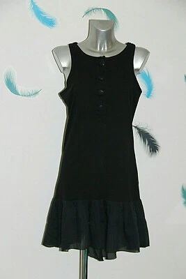 Vestido negro de algodón y seda bastante ligero MANOUSH TALLA L en excelente estado Foto 1 de 4