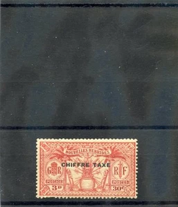 NEW HEBRIDES, FR Sc J3(YT T3)**F-VF NH 1925 3d-30c RED, LIGHT GUM BEND, $325 - Picture 1 of 1