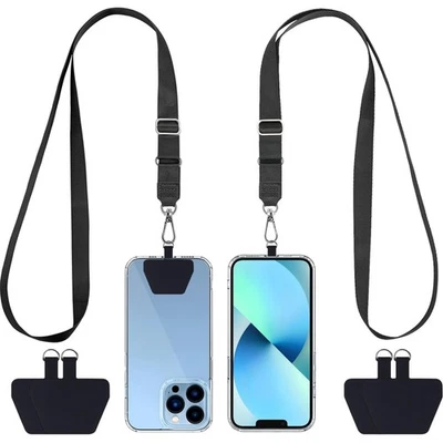 Cordón de teléfono 2 piezas correa ajustable para el cuello, 4 piezas parches, parche multifuncional... Foto 1 de 4