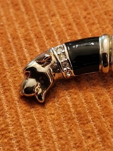Raro De Colección. Broche cabeza perro ojo rojo espada cuerpo con pedrería - Imagen 1 de 7