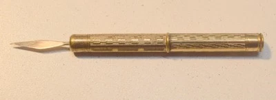 Palillo de dientes de caballero retráctil oro victoriano 10-18 k. EXCELENTE Foto 1 de 3