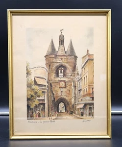 Vtg Georges Dayez Barday Signed 1907-1991 Bourdeaux La Grosse Cloche Framed Art - Picture 1 of 18
