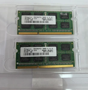 2 X 2GB (4GB) Kingston DDR3 PC3-10600S SODIMM LAPTOP MEMORY - Picture 1 of 4