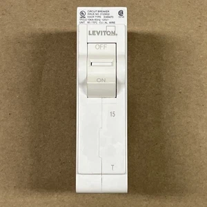 Disyuntor estándar enchufable Leviton LB115-T blanco 15A 1 polo - Imagen 1 de 6