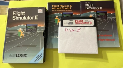 Flight Simulator II Floppy Disk Computer Game Commodore 64 Complete Tested Works - Image 1 of 2
